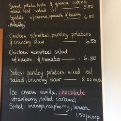 Tumbling Bay Cafe - Food menu
