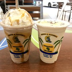 Smoothies Creamery - Mocha and a peanut butter banana smoothies....
