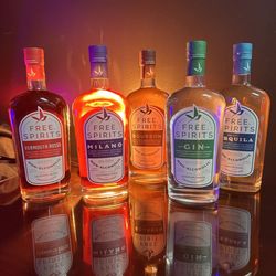 3-21 No Kiddin - Free Spirits Milano 750 ml Free Spirits Tequila 750 ml Free Spirits Gin 750 ml