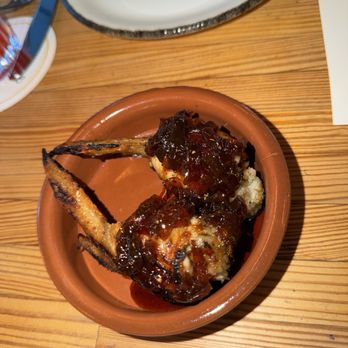 Nancy's Hustle - crab rice stuffed chicken wings topped with fish sauce caramel - New American Near Me - Houston, Texas Nancy's Hustle - crab rice stuffed chicken wings topped with fish sauce caramel - New American Near Me - Houston, Texas