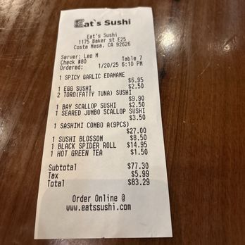 EAT'S SUSHI - Sushi Bars Near Me - Costa Mesa, California EAT'S SUSHI - Sushi Bars Near Me - Costa Mesa, California