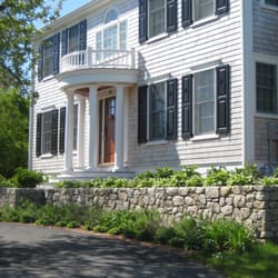 Rapoza Landscape - Stone wall & planting in Woods Hole
