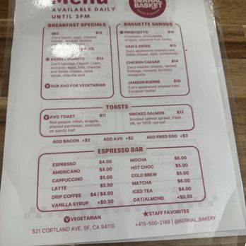 Bernal Basket - Bakeries Near Me - San Francisco, California Bernal Basket - Bakeries Near Me - San Francisco, California
