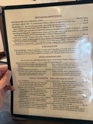 Menu photo 2 Las Guitarras Restaurant Novato, CA