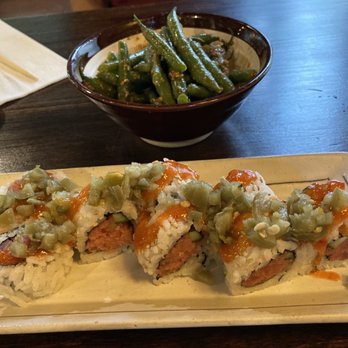 Karaage Setsuna - Lucky Tuna Roll and Green Bean Goma-Ae - Japanese Near Me - Seattle, Washington