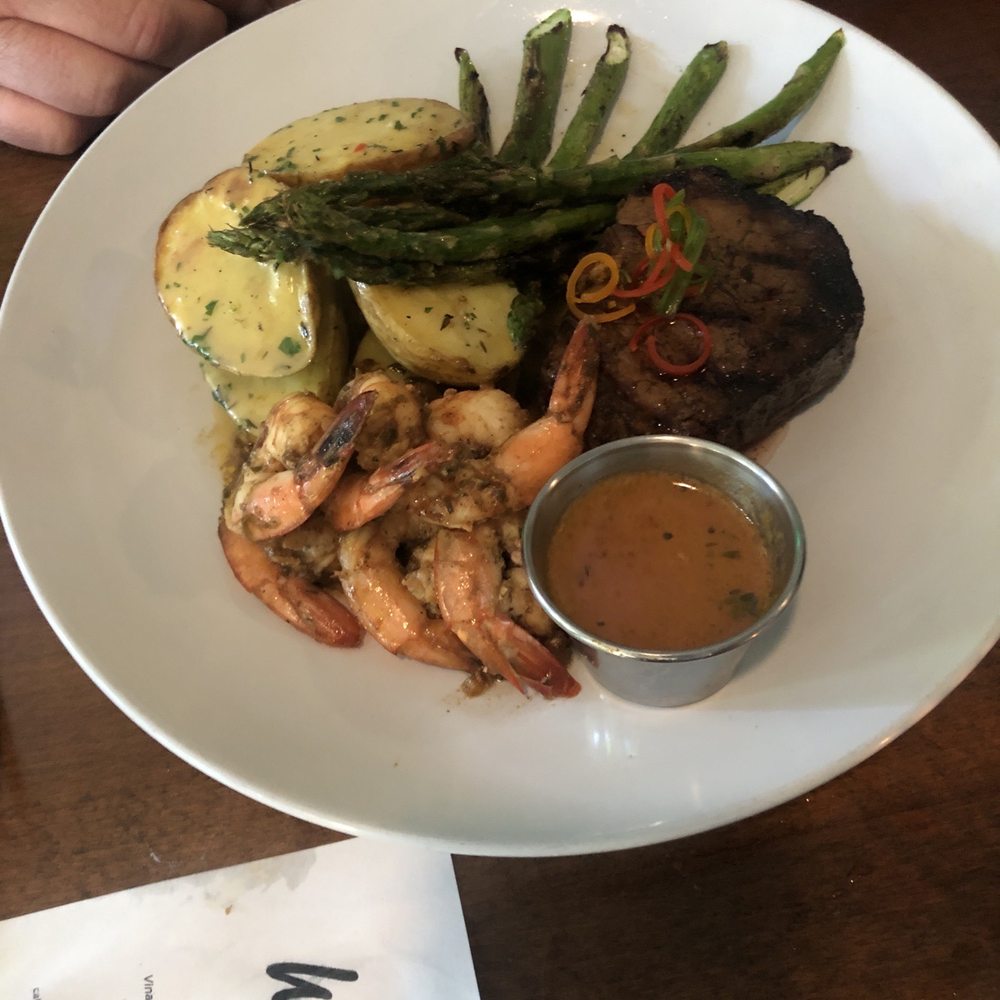 Calypso Edmonds - Steak with potatoes, asparagus & addon Shrimp. - Caribbean Near Me - Edmonds, Washington Calypso Edmonds - Steak with potatoes, asparagus & addon Shrimp. - Caribbean Near Me - Edmonds, Washington