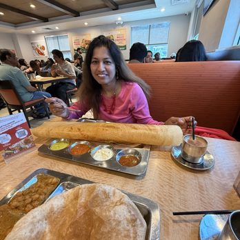 Saravanaa Bhavan - Love the food here  Ghee Rava Masala Dosa n Channa Batura - Indian Near Me - Irving, Texas