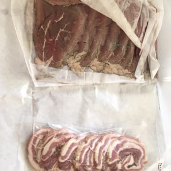 Fatted Calf - Half a pound of roast beef slices & a packet of lamb bacon - Meat Shops Near Me - San Francisco, California Fatted Calf - Half a pound of roast beef slices & a packet of lamb bacon - Meat Shops Near Me - San Francisco, California