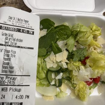 Rosati's Pizza - This is supposed to be  Garden Salad with Grilled Chicken. Pitiful excuse for a salad! Where's the chicken?! - Pizza Near Me - Jacksonville, Florida
