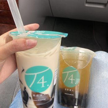 T4 - jasmine MT with grass jelly & royal honey peach tea with boba - Bubble Tea Near Me - Hayward, California T4 - jasmine MT with grass jelly & royal honey peach tea with boba - Bubble Tea Near Me - Hayward, California