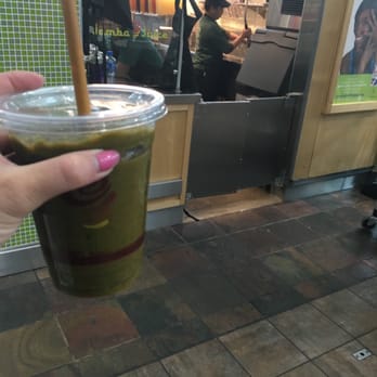 Jamba - Greens and ginger with carrot juice substituted for lemonade turned out to be really weird color but tastes very earthy - Juice Bars & Smoothies Near Me - Denver, Colorado