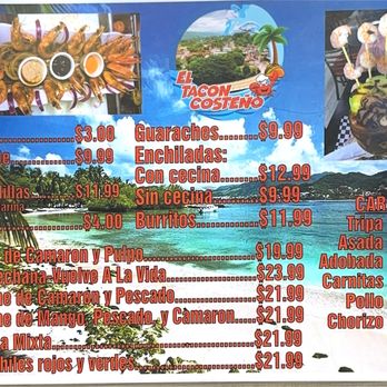El Tacon Costeno - Menu - Seafood Near Me - Fresno, California El Tacon Costeno - Menu - Seafood Near Me - Fresno, California