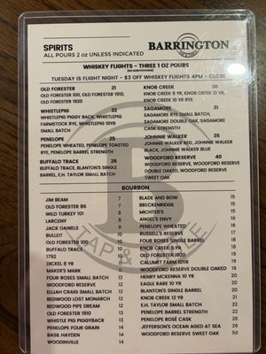 Menu photo 2 Barrington Tap & Table Marriottsville, MD