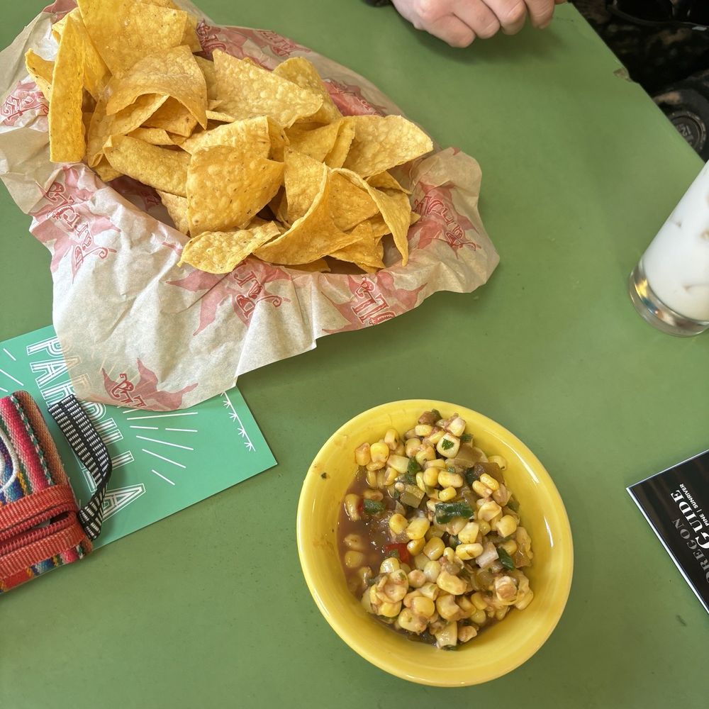 Chips and corn salsa Chips and corn salsa