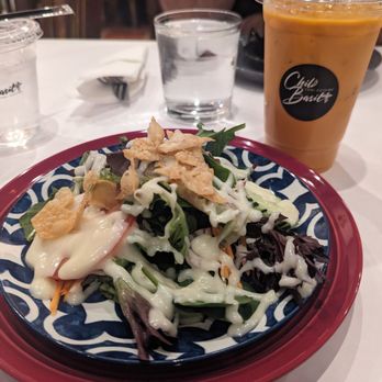 Chili Basil Thai Cuisine - House salad & Thai Iced Tea - Thai Near Me - Ventura, California Chili Basil Thai Cuisine - House salad & Thai Iced Tea - Thai Near Me - Ventura, California