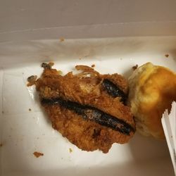 Burnt thigh that was turned face down in my box to "fool" me...smh