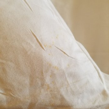 The Ritz-Carlton, St. Thomas - Heres a picture of the rust stains on the pillow case - Hotels Near Me - St. Thomas, Virgin Islands The Ritz-Carlton, St. Thomas - Heres a picture of the rust stains on the pillow case - Hotels Near Me - St. Thomas, Virgin Islands