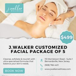 Your favorite J.Walker Customized Facial now comes with a package of 5! For only $499!

 Book now (908) 766-4411.