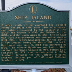 Ship Island Historical Marker - Ship Island historical marker, Gulfport MS