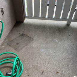 Balcony debris