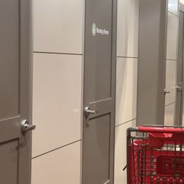 Room for nursing in fitting rooms area