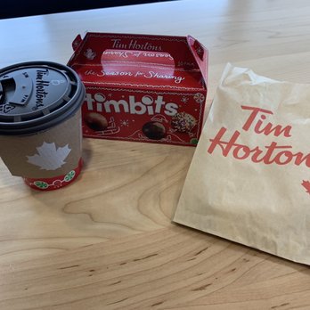 Tim Hortons - a cup of coffee and a bag of tim hortons - Bakeries Near Me - Calcutta, Ohio