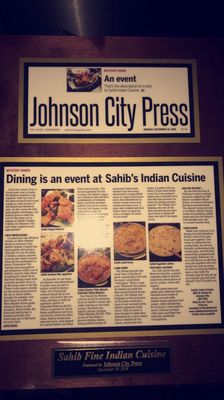 Menu photo 2 Sahib Johnson City, TN Menu photo 2 Sahib Johnson City, TN