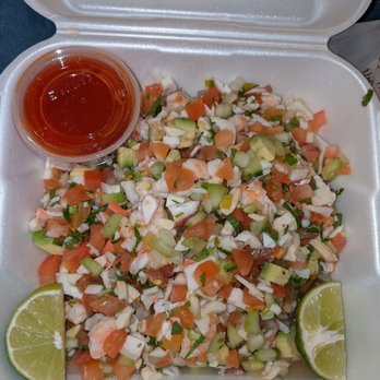 Clemente Seafood - Mixed ceviche. Ordered extra two side tostadas for. 50 cents each. - Seafood Near Me - Santa Ana, California Clemente Seafood - Mixed ceviche. Ordered extra two side tostadas for. 50 cents each. - Seafood Near Me - Santa Ana, California