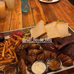 Ruff House BBQ - This was amazing wings, pork spare ribs brisket wow  yum.