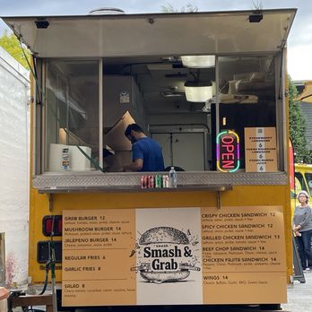 Smash & Grab - I was sitting this close and they couldn't yell over your food is done. Instead just let it sit there and get cold. - Food Trucks Near Me - Portland, Oregon Smash & Grab - I was sitting this close and they couldn't yell over your food is done. Instead just let it sit there and get cold. - Food Trucks Near Me - Portland, Oregon
