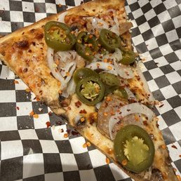 Sausage, jalapeños onion Sausage, jalapeños onion