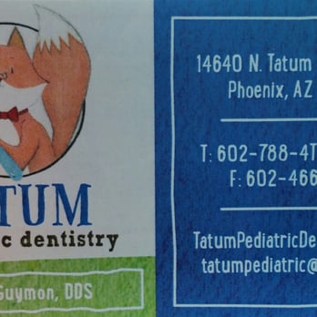 Tatum Pediatric Dentistry - Business card - Pediatric Dentists Near Me - Scottsdale, Arizona Tatum Pediatric Dentistry - Business card - Pediatric Dentists Near Me - Scottsdale, Arizona