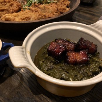 Roister - Collard greens were so good, finish it! We had a little left and expected it to be packed in our doggy bag, but no... - New American Near Me - Chicago, Illinois