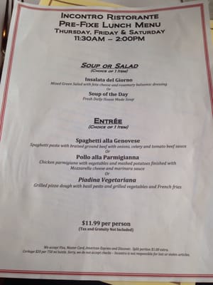 Menu photo 8 Incontro Ristorante Danville, CA Menu photo 8 Incontro Ristorante Danville, CA
