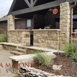 Tulsa Masonry Design - Stone outdoor living area