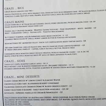 Graze MCA - Menu - Seafood Near Me - The Rocks, NSW Graze MCA - Menu - Seafood Near Me - The Rocks, NSW