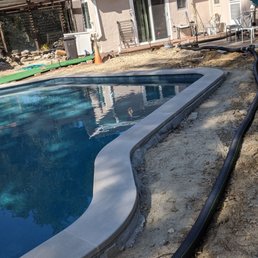 We are figuring out the Hardscape. Pool is complete.