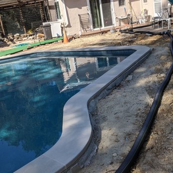 Dane's Swimming Pools - We are figuring out the Hardscape. Pool is complete. - Pool & Hot Tub Service Near Me