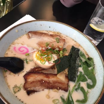 Ichi Ramen - Black Garlic Pork. Didn't ask for any optional toppings. So everything in this bowl comes standard. - Ramen Near Me - San Bruno, California Ichi Ramen - Black Garlic Pork. Didn't ask for any optional toppings. So everything in this bowl comes standard. - Ramen Near Me - San Bruno, California