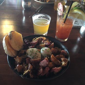 I.d. - Corned Beef Hash and a Bloody Mary complete with chaser - American Near Me - Delafield, Wisconsin