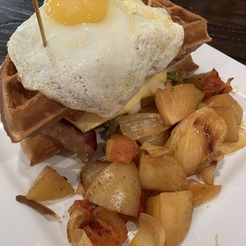 Orale Guey - Serrano Waffle Sandwich - Breakfast & Brunch Near Me - Columbus, Ohio Orale Guey - Serrano Waffle Sandwich - Breakfast & Brunch Near Me - Columbus, Ohio