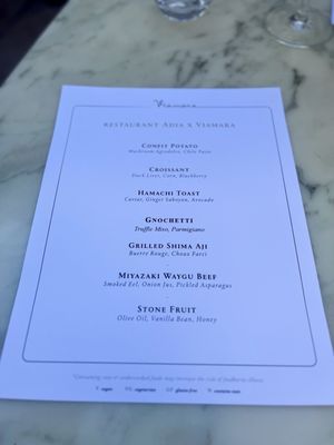 Menu photo 1 Viamara Newport Beach, CA Menu photo 1 Viamara Newport Beach, CA