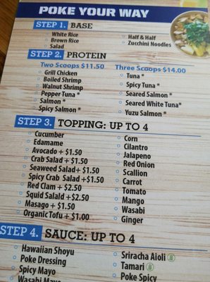 Menu photo 3 Poke Cafe Flemington, NJ