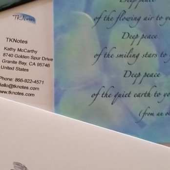 Tknotes Cards Stationery 8740 Golden Spur Dr Granite Bay Ca Phone Number Yelp