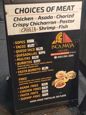 Menu photo 5 Inca Maya Tacos North Hollywood, CA Menu photo 5 Inca Maya Tacos North Hollywood, CA