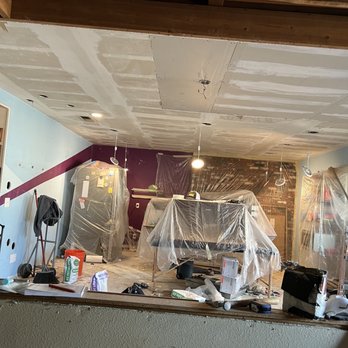 Affordable Home Works - AHW covered our fridge and table adding the ceiling - Damage Restoration Near Me - Riverside, California Affordable Home Works - AHW covered our fridge and table adding the ceiling - Damage Restoration Near Me - Riverside, California