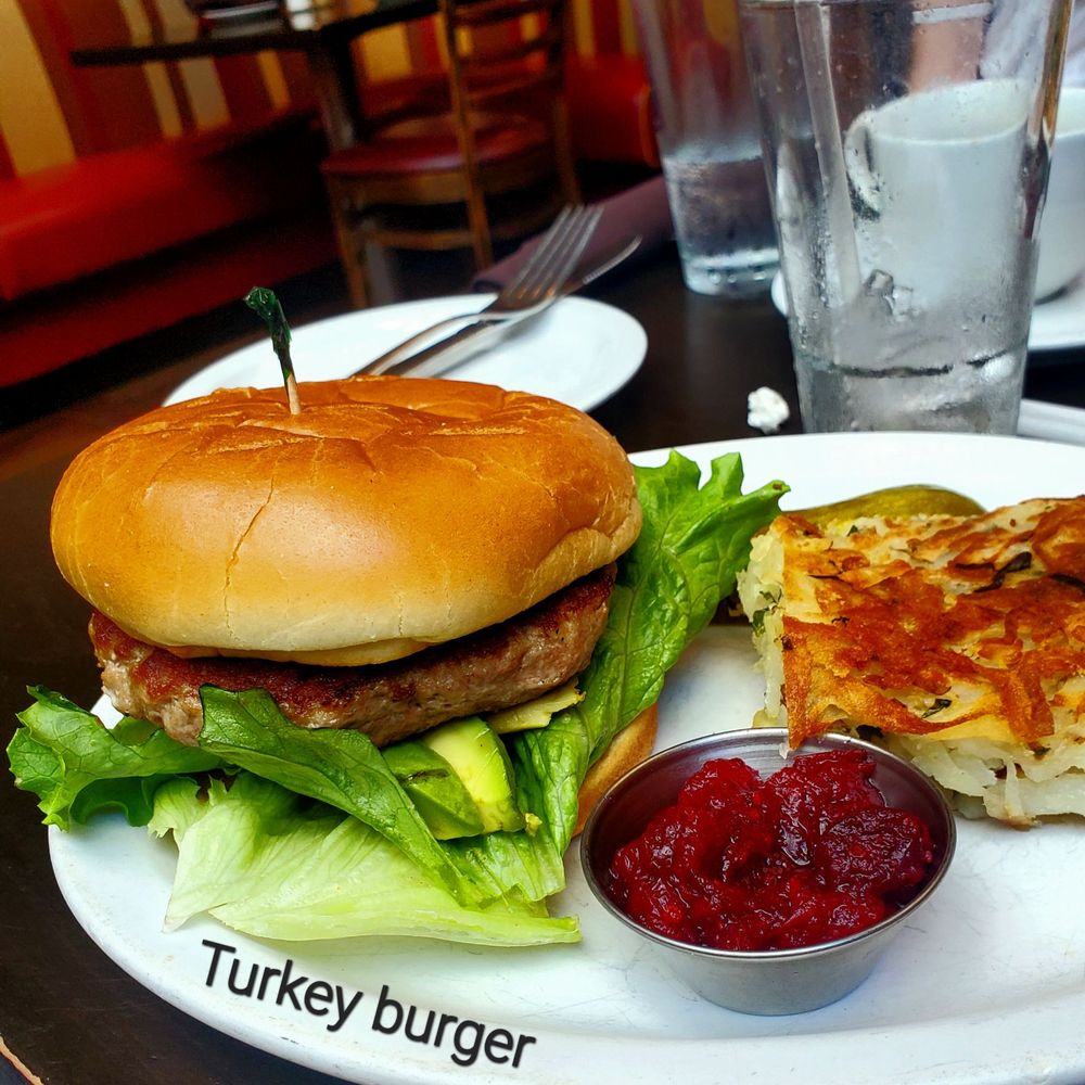 City Limits Diner - Hubby's turkey burger - 5/25/2026 - Diners Near Me - White Plains, New York City Limits Diner - Hubby's turkey burger - 5/25/2026 - Diners Near Me - White Plains, New York