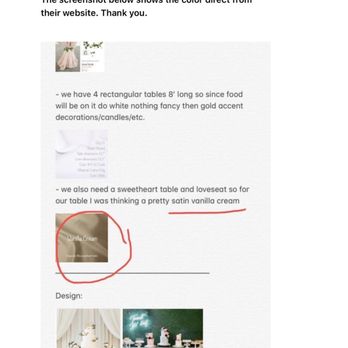 Crystal Frasier Weddings & Events - Another example of the countless times I had to send crystal back corrections on items I had gone over with her 4 times - Wedding Planning Near Me