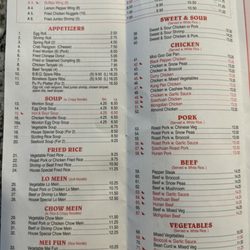 China Wok - Menu as of 2/2024