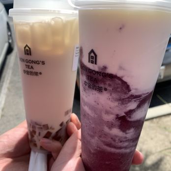 BenGong's Tea - Arcadia - grape cheese slush and tea brick jelly tea. - Bubble Tea Near Me - Arcadia, California BenGong's Tea - Arcadia - grape cheese slush and tea brick jelly tea. - Bubble Tea Near Me - Arcadia, California
